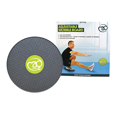 Image of Fitness Mad Wobble Board, 40cm Diameter, Non Slip Adjustable Body Balance For Stability, Rehab &amp; Coordination