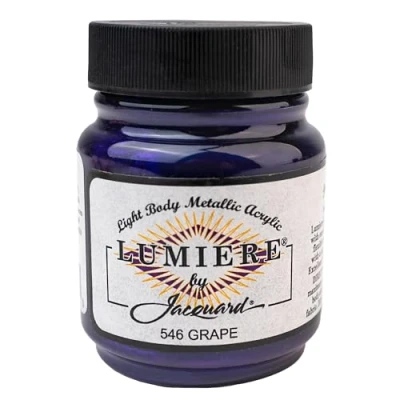Image of Jacquard Products 2.25 oz Lumiere Metallic Acrylic Paint, Grape