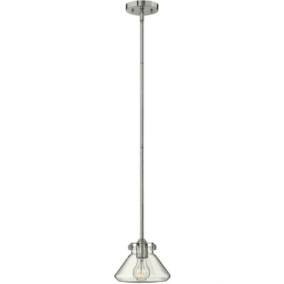Image of Congress 1 Light Dome Ceiling Pendant Chrome Clear Glass, E27