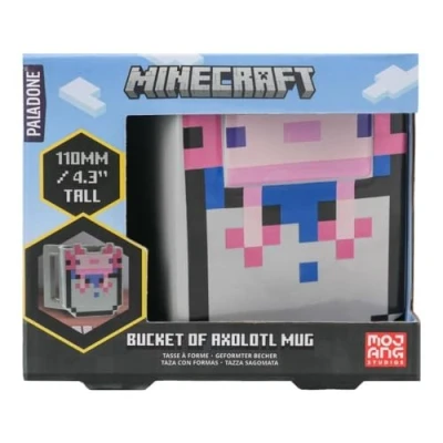 Image of Paladone Bucket of Axolotl Mug Officially Licensed Minecraft Merchandise, Ceramic Coffee Cup, Gift for Gamer, Collectible Novelty 400ml