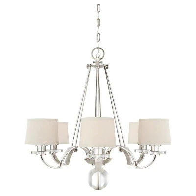 Image of Sutton Place 6 Light Multi Arm Chandelier Imperial Silver Finish, E27