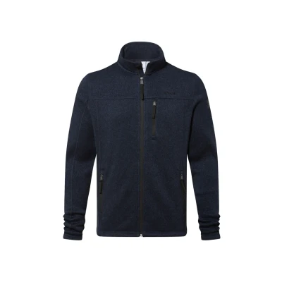 Image of TOG24 Cresswell Mens Knitlook Fleece Ultra Soft &amp; Warm Anti Pill Finish One Chest Pocket Two Lower Zip Pockets Toggle Adjusters On Hem For Snug Fit