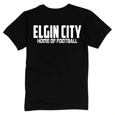 Image of Elgin City Home of Fooball Premium Mens TEE Shirt Medium Black