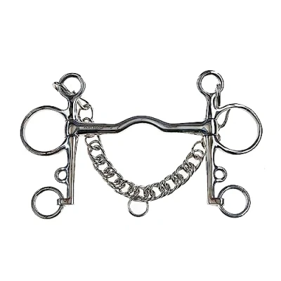 Image of Korsteel Stainless Steel Cambridge Mouth Pelham Bit, 5&quot;