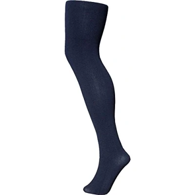 Image of Silky 300 Denier Opaque Warm Fleece Tights, Navy blue, S