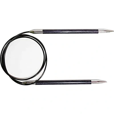 Image of KnitPro Royale: Knitting Pins: Circular: Fixed: 80cm x 6.50mm, Birchwood, brass, Multi Colour, 6.5mm