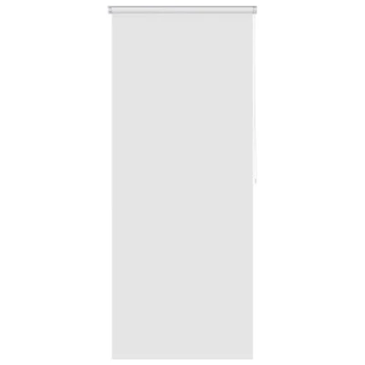 Image of vidaXL Shower Curtain Roller Blind 80x240cm White Bathroom Accessory, Water Resistant EVA Material, Easy Mount Design