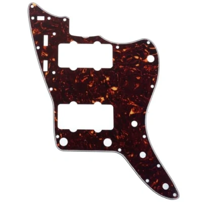 Image of Musiclily Pro 13 Hole 65 60s Vintage Guitar Pickguard for Fender American Jazzmaster, 4Ply Tortoise Shell