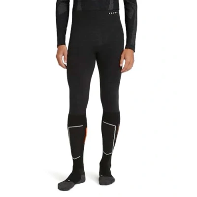 Image of FALKE Men&#039;s Wool Tech 3/4 M TI Functional Yarn Quick Dry 1 Piece Base Layer Bottom, Black (Black 3000),