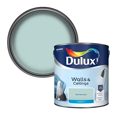 Image of Dulux Matt Emulsion Paint For Walls And Ceilings Mint Macaroon 2.5 Litres