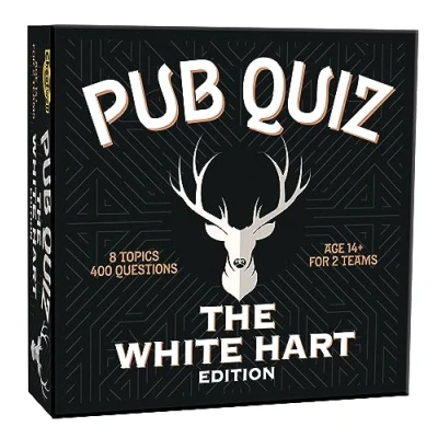 Image of Cheatwell Games The White Hart Pub Quiz 400 Questions Across Every Category Imaginable Comes With Answer Pad &amp; Pencils Ages 14+