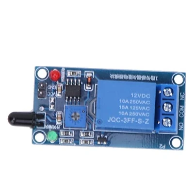 Image of Oumefar Flame Sensing Relay Module Fire Detection Detector Sensor 760 1100nm Adjustable Sensitivity Stable Easy Wiring IR for Alarms