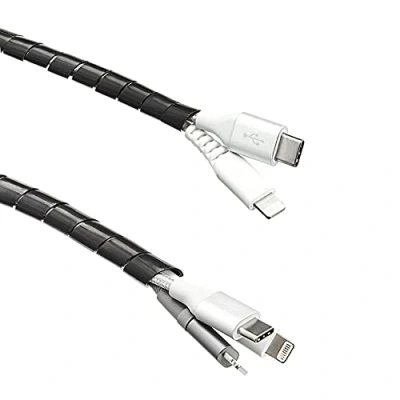 Image of Amazon Basics Cable Tidy Sleeve, Ideal for Management and Protecting Cords From Pets, 10 m Black (Previously AmazonCommercial brand)