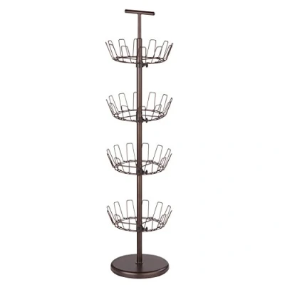 Image of Honey Can Do SHO 02221 Shoe Tree with Spinning Handle, Bronze, 4 Tier, 30 lbs