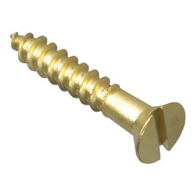 Image of ForgePack Wood Screws Solid Brass 1&quot; x 8 Pack 16