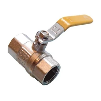 Image of 1/2&quot; Lever Ball Valve Yellow Handle