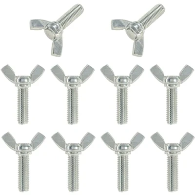 Image of 10 PCS M8 Stainless Steel Hand Tighten Butterfly Screws Wing Bolts (25mm)