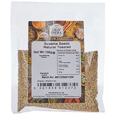 Image of Old India Sesame Seeds Natural Toasted 100g
