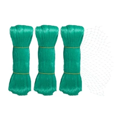 Image of Relaxdays 3X Bird Protection, 10 x 4 m, Fine Meshed, 20x20 mm, Fruit Tree Net for Preventing Nibbling, Flowerbed, Green
