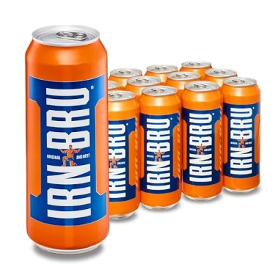 Image of IRN BRU Regular, 12 Pack Original Big Can Fizzy Drinks x 500ml Cans