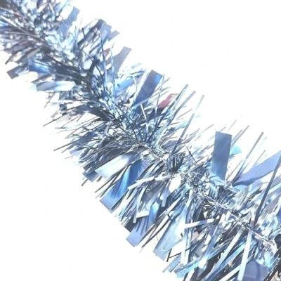 Image of HSD Christmas Tinsel Garland 2M (6.5ft) Xmas Metallic Chunky Fine Sparkle Shiny Tree Party Decorations (Chunky Midnight Blue)