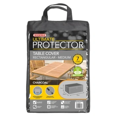 Image of Bosmere Ultimate Protector Rectangular Table Cover 6 Seat Charcoal U555C