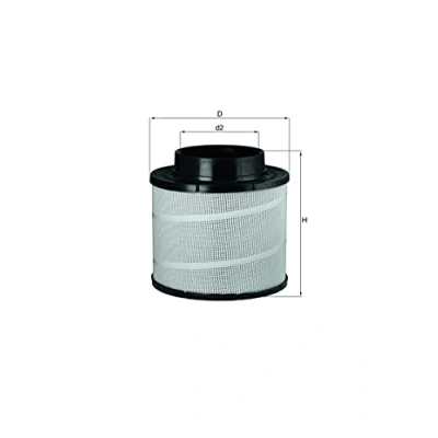 Image of 12303447 Air Filter MAHLE ORIGINAL LX 741 412,0mm 428,0mm Insert