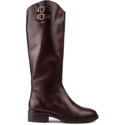 Image of Sole Womens Gabby Knee High Boots Brown Size UK 4