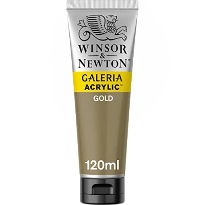 Image of Winsor &amp; Newton 120ml Galeria Acrylic Paint Gold