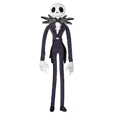 Image of Disney Store Official Jack Skellington Soft Toy, Tim Burton's The Nightmare Before Christmas, 66cm/26, Halloween Towen Skeleton Plush Character Figure, Suitable for Ages 0+