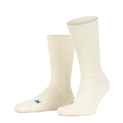 Image of FALKE Unisex Walkie Ergo U SO Wool Plain 1 Pair Socks, White (Woolwhite 2060), 8 9