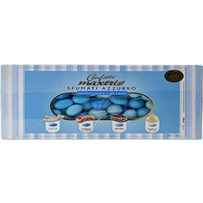 Image of MAXTRIS Italian Jordan Almonds LIGHT BLUE MIX 4 FLAVOR 1 Kg. 35,7 Oz.