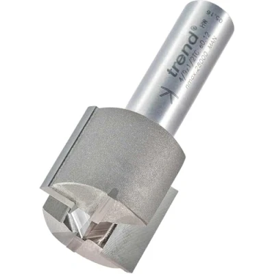 Image of Trend Professional Straight Two Flute Router Cutter Bit, 1/2 Inch Shank, 28.5mm Cut Diameter and 25mm Length, Tungsten Carbide Tipped, 4/9X1/2TC
