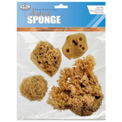 Image of Royal &amp; Langnickel Combi Sea Sponge Set of 4 Neutral Sponges