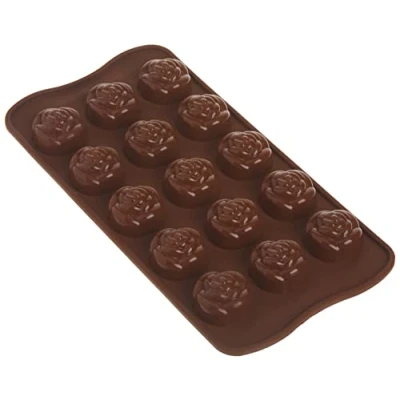Image of Silikomart SCG13 Rose, Silicone, Brown