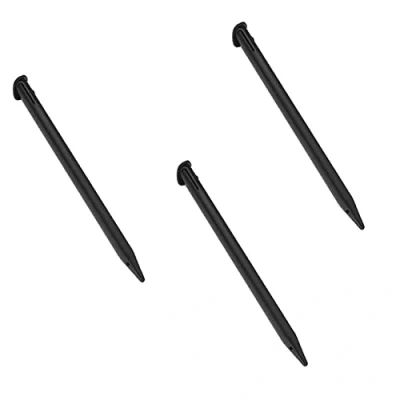 Image of XHBTS 3 Pcs Plastic Replacement Touch Screen Stylus Pen, Compatible with Nintendo New 3DS XL, LL (Black)