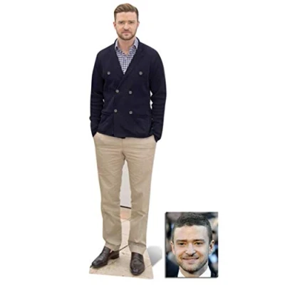 Image of Fan Pack Justin Timberlake Lifesize Cardboard Cutout/Standee Includes 8x10 (20x25cm) Star Photo