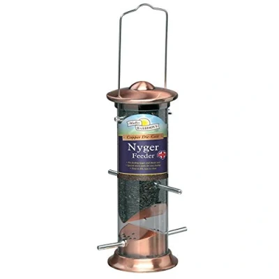 Image of Walter Harrison&#039;s Nyger Seed Copper Plated Die Cast Wild Bird Hard Wearing Hanging Feeder Small 20 cm