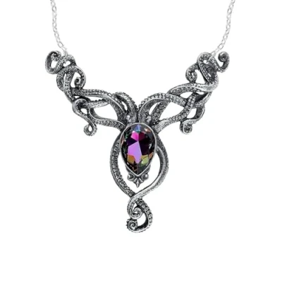 Image of Alchemy Gothic Kraken Necklace Austrian Crystal &amp; Fine Pewter, 10 x 11.5cm