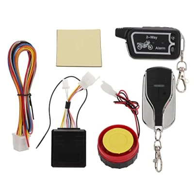 Image of Remote Start System Two Way Vibration Sound Alert Motorcycle 2 Alarm Motorbike Silent Mode