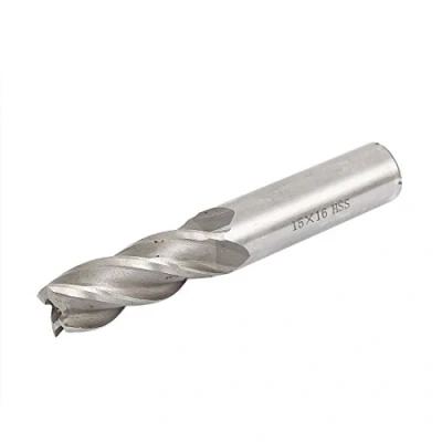 Image of sourcingmap 16mmx15mmx36mmx95mm Machining Cutting Tool Helical Groove 4 Flute Straight Shank Milling Cutter End Mill