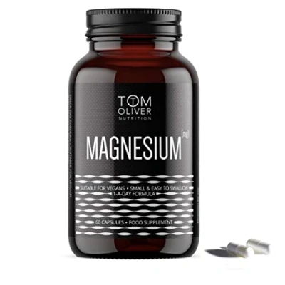 Image of Tom Oliver Nutrition Magnesium Taurate 600mg per Capsule (60 Capsules) 1 a Day Formula (1)