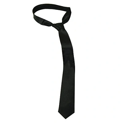 Image of Bristol Novelty BA1074 Black Skinny Tie, Mens, One Size