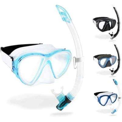 Image of Cressi Fiji &amp; Gamma Combo Set Mask Snorkel Unisex Adult