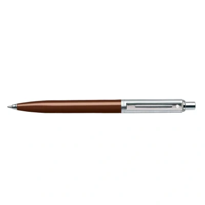 Image of Sheaffer Sentinel Nickel Plate Trim Ballpoint Pen Coffee Bean