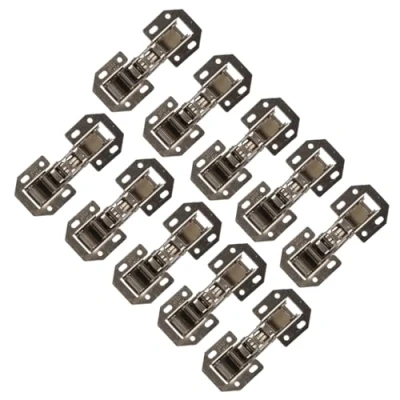 Image of 10Pcs Door Hinges Cabinet Corner Folded Full Overlay Wardrobe