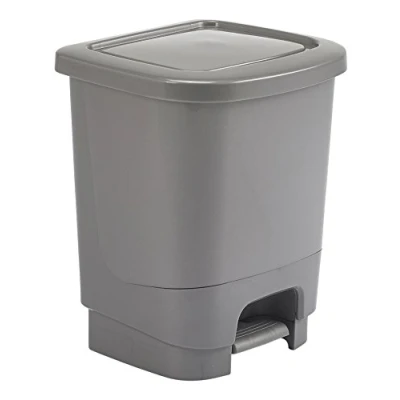 Image of Whitefurze Pedal Bin, Silver, 8 Litre