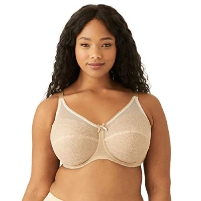 Image of Wacoal Women&#039;s Retro Chic Full Figure Underwire Bra, Black, 40E