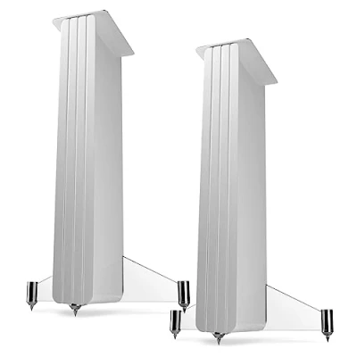 Image of Q ACOUSTICS Concept Speaker Stands (Pair) (Gloss White) Stand Mount for bookshelf speakers