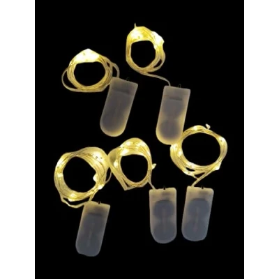 Image of LED String Lights 5 Pack, 10mm10 Fairy Battery Operated, Copper Wire Light for Home Garden Wedding Party Christmas Halloween Concerts Bars Clubs Hotels(Warm White)